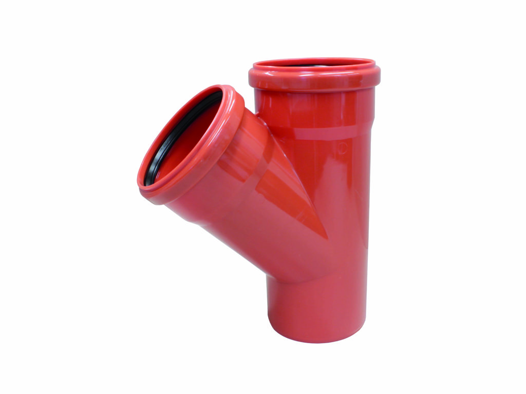 SCALA PLASTICS RIOOL T-STUK 125-45" ROODBRUIN ref 6003.1125