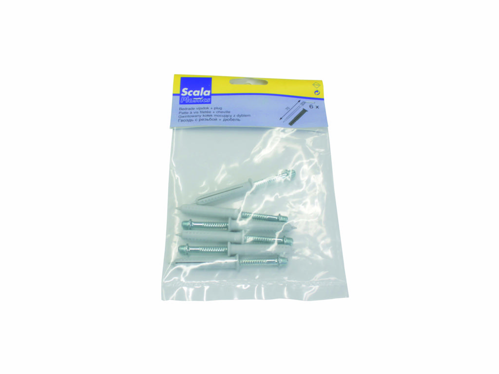 SCALA PLASTICS BEDRADE VIJSDOK+PLUG 7CM VP/6ST ref 1516.9097