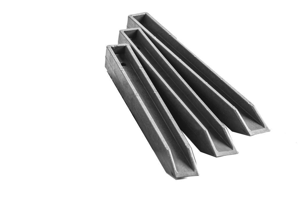 AVR Ecolat H-profiel grijs - 38 cm - 10 stuks