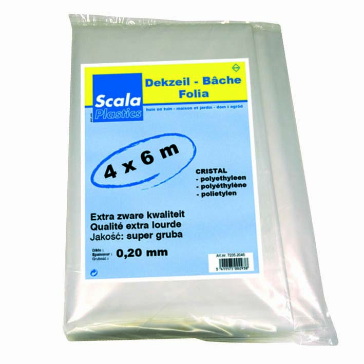 SCALA PLASTICS DEKZEIL PE 6X6M 0.20MM NATUREL ref 7205.2066