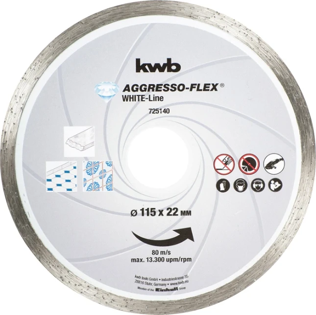 kwb|DIAMANT SCHIJF WHITE LINE 115 MM|art 725140|EAN 4009317251408 |
