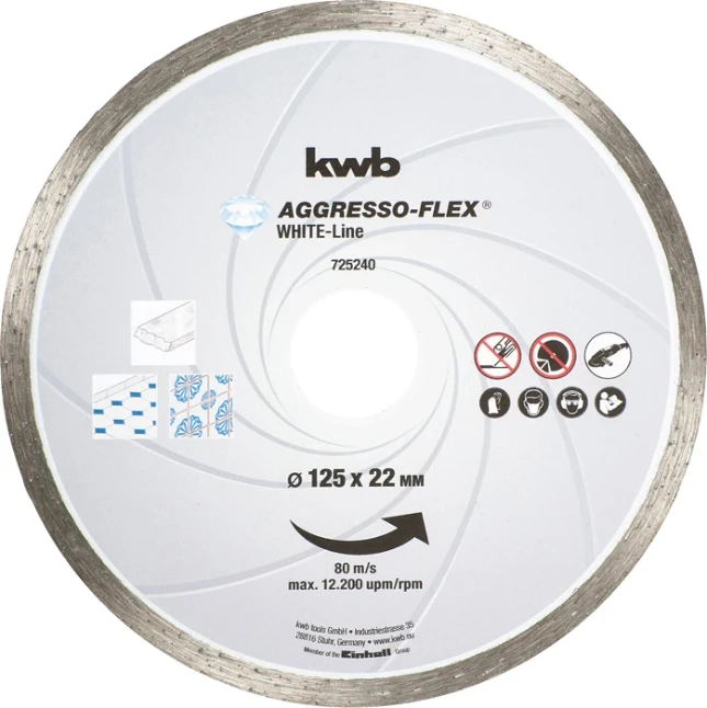 kwb|DIAMANT SCHIJF WHITE LINE 125 MM|art 725240|EAN 4009317252405 |