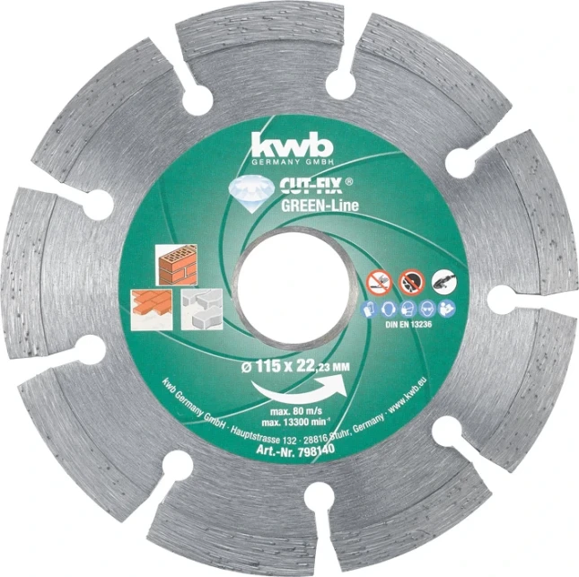 kwb|DIAMANT SCHIJF GREEN LINE 115 MM|art 798140|EAN 4009317981404 |