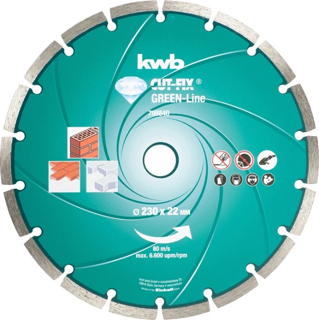 kwb|DIAMANT SCHIJF GREEN LINE 230 MM|art 798840|EAN 4009317988403 |