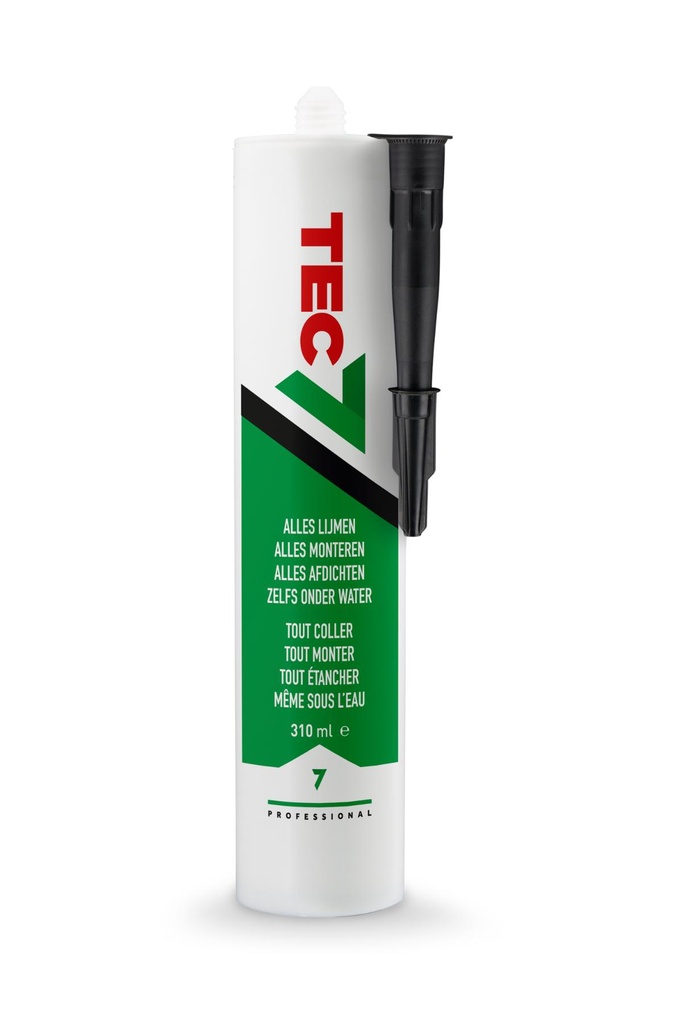 Tec7 Zwart - patroon 310ML        ALLES AFDICHTEN, LIJMEN EN MONTERENref:5414195535165