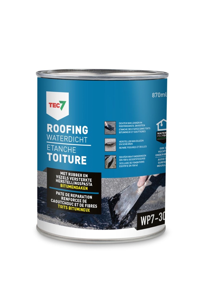 WP7-301 Roofing Waterdicht - blik 870mlHERSTELLINGSPASTA VOOR ROOFINGDAKENref:5414195021484
