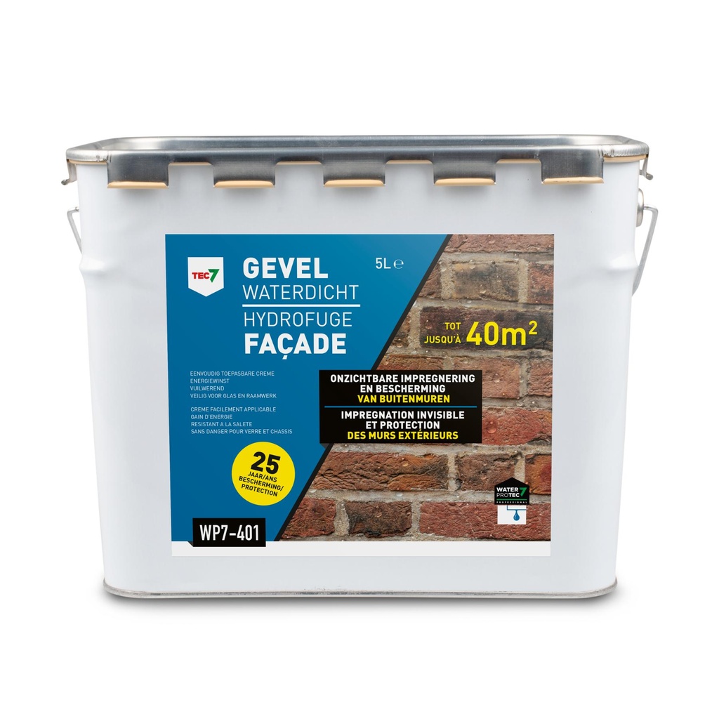 WP7-401 Gevel Waterdicht 5L  ONZICHTBARE IMPREGNERING VOOR BUITENMURENref:5414195011706
