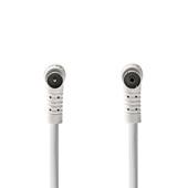 COAX kabel 120dB/75Ohm-10 m-Coax-M<>Coax-Vr -rond -wit-doo
