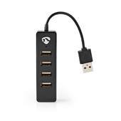 USB Hub - 1x USB-M<> 4XUSB Vr - 4 poorten - zwart - doos
