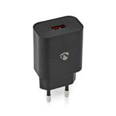 USB Oplader 18W - 3.0A x 1 USB-A poort - zwart - doos