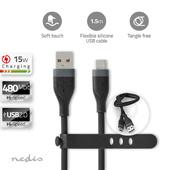 USB-Kabel-1,5 m-USB 2.0-USB-A M<>USB-C M-480Mbps-zw-doos