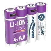 BATTERIJ OPLAADBAAR R6 AA 1800 mAh ANSMANN 4ST