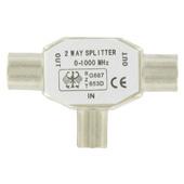 COAX 2-WEG STEKKER RADIO METAAL