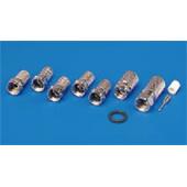 COAX F CONNECTOR MALE FOR RG6 SCREW ID 6.6MM LOS
