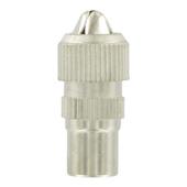 COAXSTEKKER RECHT MAN 6,5MM METAAL