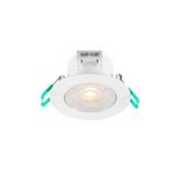 INBOUWSPOT LED INTEG.4,8W 500LM WW WIT  IP44 38'RICHTB. 3-PA