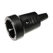 FAMATEL rubber koppelstekker 2P+T 16A IP20 ZWART