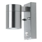 WANDLAMP GU10 EXCL RVS IP44+SENSOR