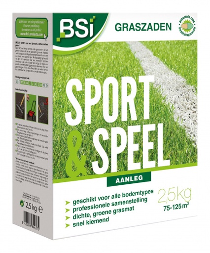 [9762] BSI GRASZAAD - SPORT EN SPEEL 2500 GRAM