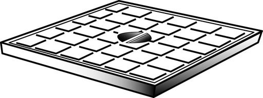 [88123] SCALA PLASTICS DEKSEL PERS PVC300X300MM R7035 ref 3108.3304