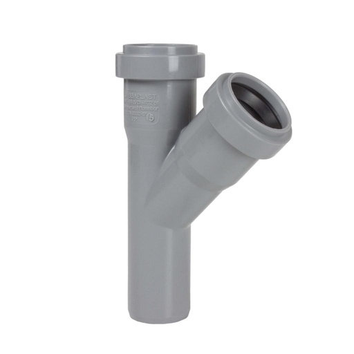 [90994] SCALA PLASTICS SAN.T-STUK PP 90-45" LR GRIJS ref 3202.3904