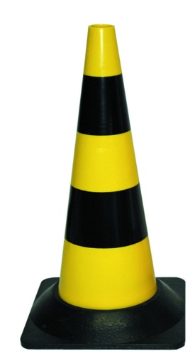 [91443] SCALA PLASTICS SIGNALISATIEKEGEL ZWART/GEEL50CM ref 8101.3150