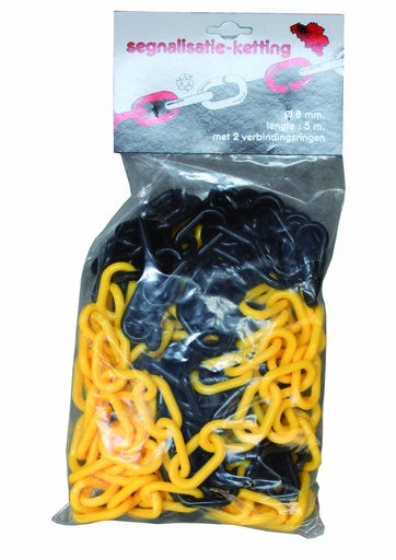 [91432] SCALA PLASTICS SIGNAL.KETTING 6MM-50MGEEL/ZWART ref 8101.2006