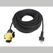 [105993] VERLENGSNOER NEOPREEN H07RN 3M 16A/250V 3-WEGKOPPELING IP44