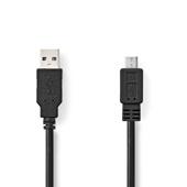 USB Kabel-1 m - USB 2.0-USB-A M<>USB-micro-B M - zw-doos