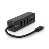 USB-Hub-1x USB-C 3.2 M<> 3xUSB-A Vr+SD +MicroSD-5 poorten