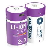 [7500] BATTERIJ OPLAADBAAR R20 D 6000 mAh ANSMANN 2ST