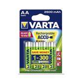 [7504] BATTERIJ OPLAADBAAR R6 AA 2600 mAh VARTA 4ST/5030