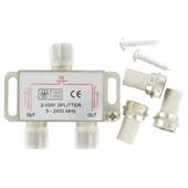COAX F-CONNECTOR 2-WEG VERDELER 6,5MM ME