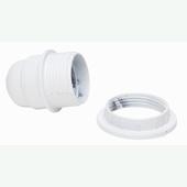 [33727] FITTING E27 M/KRAAG EN RING WIT