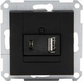 [47009] INBOUW ATHENIS STOPCONTACT USB ZWART