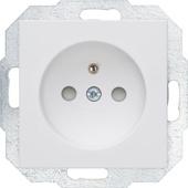 [47021] INBOUW ATHENIS WIT STOPCONTACT MET AARDING