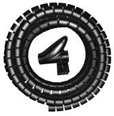 KABELVERSLINDERS ZWART 5M ø15
