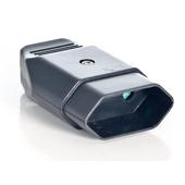[50056] KOPPELSTEKKER PLAT 2P POLY 2,5A ZWART 2002-N 2st BL