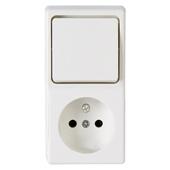 [70999] OPBOUW INDOOR CONTACTDOOS+WISSELSCHAKELAAR 1P