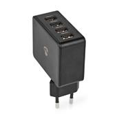 OPLADER USB-A 4X2,4A ZWART EXCL. KABEL