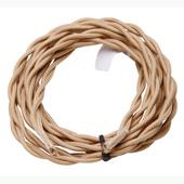 [95109] SNOER TEXTIEL GEVLOCHTEN BEIGE 2X0,75MM 2M