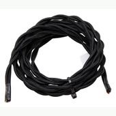 [95110] SNOER TEXTIEL GEVLOCHTEN ZWART 2X0,75MM 2M