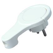 [99357] STEKKER VLAK MET AARDING 16A 8MM IP20 WIT BLISTER