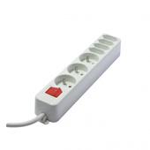 [99379] STEKKERBLOK 3X16A+4X2,5A MET VEILIGHEID+SNOER 3M+SCH. WIT