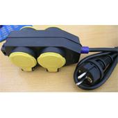 [99392] STEKKERBLOK SPATWATERDICHT 3500W/230V/4x16A 1,5M