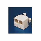 [102728] TEL ADAPTOR MODULAIR 1M/2F 6P4C WHITE