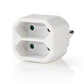 [103589] TWEEWEGSTEKKER 2X2,5A WIT